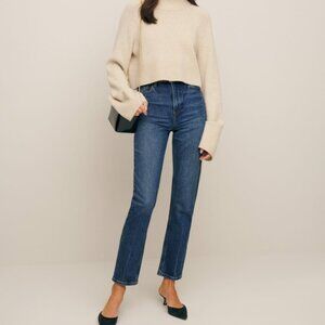 NWT Reformation Liza Ultra High Rise Straight Jeans - Icarian